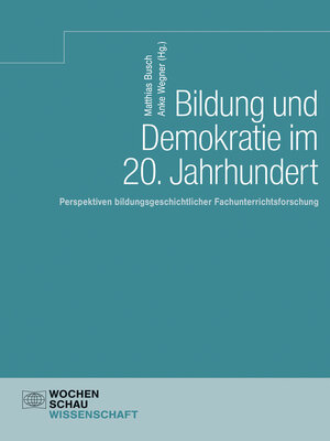 cover image of Bildung und Demokratie im 20. Jahrhundert